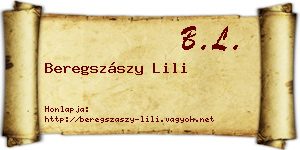 Beregszászy Lili névjegykártya