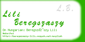 lili beregszaszy business card